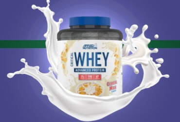 bannierede la proteine critical whey saveur cereale au lait applied nutrition